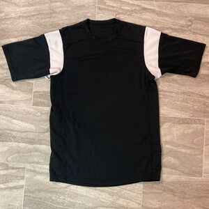 lululemon Men’s Mesh Workout Shirt White Black Multicolour Sz Medium M